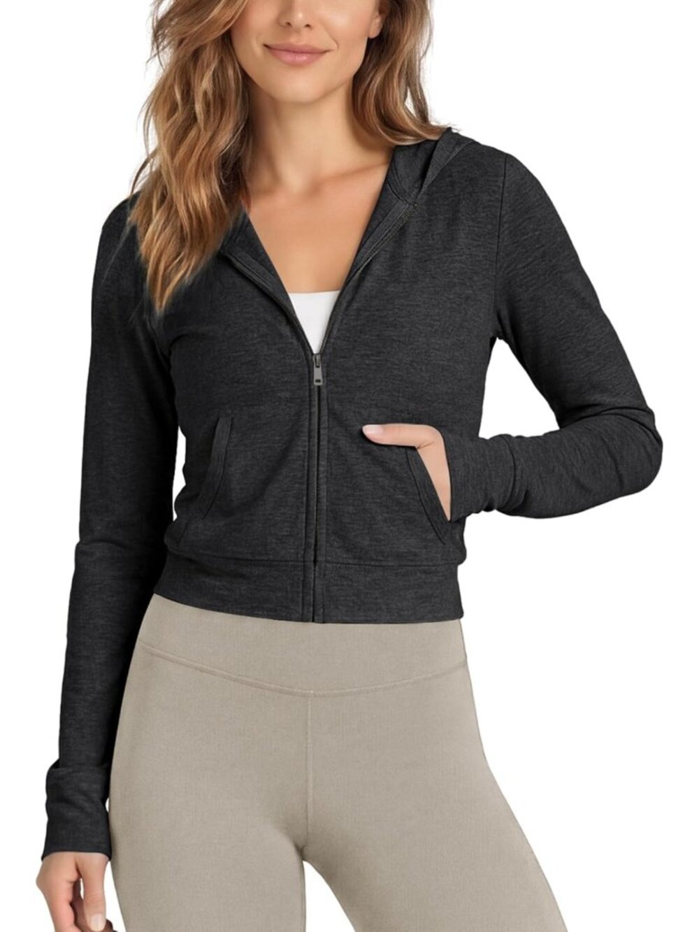 Ultra Soft Mini Full-Zip Hoodie Jacket | UPF 50+ Sun Protection & Pockets